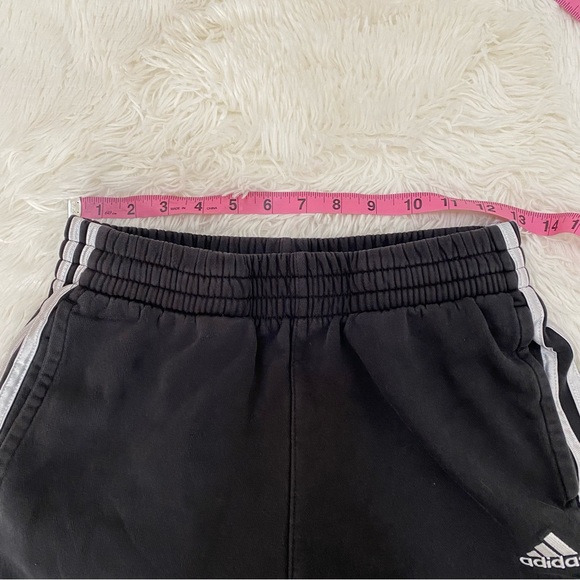 Retro Adidas 3 stripe sweatpants / joggers - black & white stripes - Picture 11 of 14